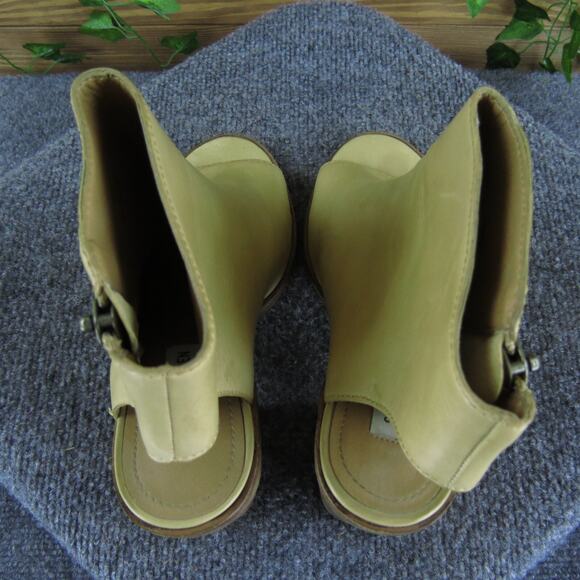 Steve Madden Women Terraa Peep Toe Beige Leather Pump 10 Medium Gently Used 2025 - Picture 6 of 9